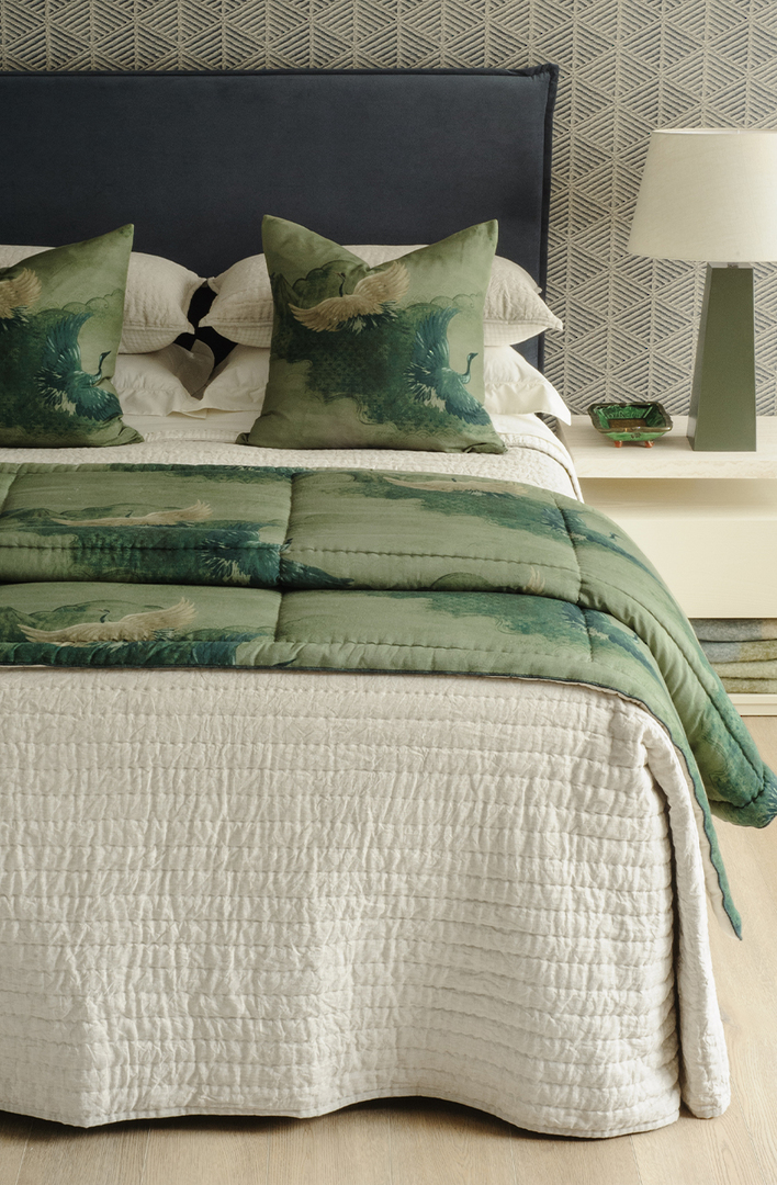 Bianca Lorenne Misaka Oatmeal Bedspread | Luxury Linen Bedspread NZ image 0